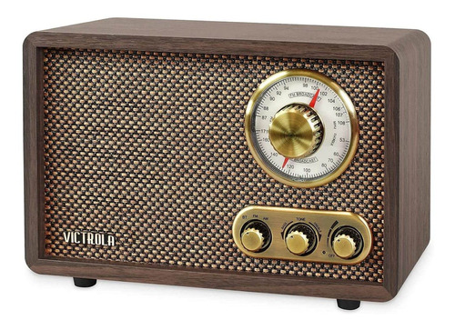 Victrola Retro Wood Bluetooth Fm/am Radio Con Esfera Girator