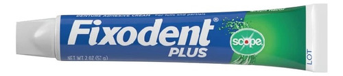 Pasta Para Prótesis Dental Fixodent Plus Menta X 57 G