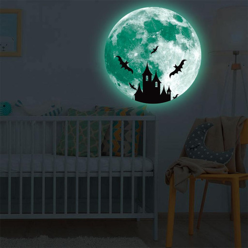 Adhesivo De Pared Luminoso Extraíble Redondo De Castillo De