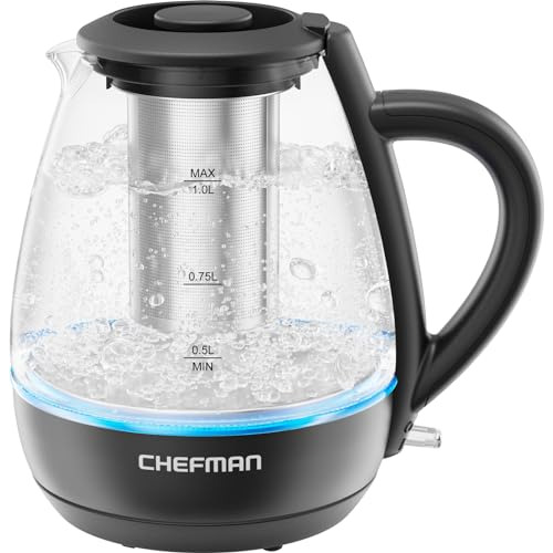 Hervidor Eléctrico Infusor De Té, 1l 1500w, Tapa Desm...