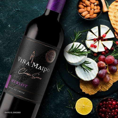 Vino Tinto Viña Maipo Classic Series Merlot 750 Ml