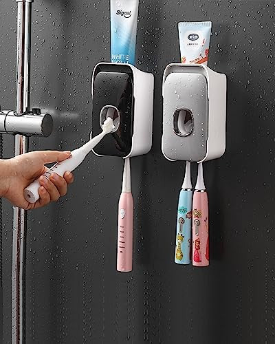 Soporte Para Cepillo De Dientes Montado En La Pared, Exprimi