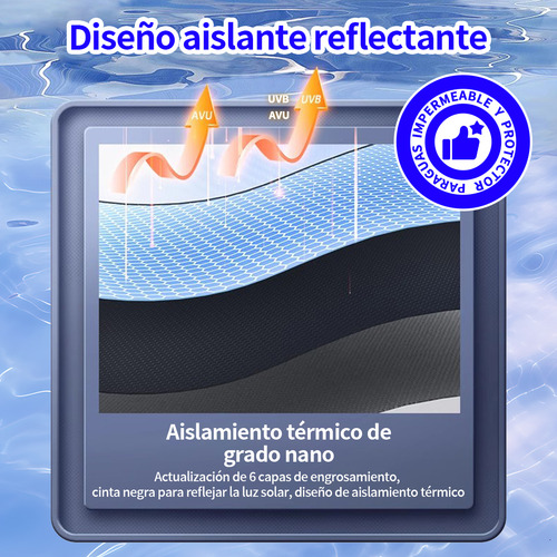 Vanance Paraguas Automatico Anti-uv Apertura Y Cierre Van01216 Paraguas Sombrilla De Bolsillo Con Botón Y Led Rotativo Plegable Grande Protección 2-3 Las Personas Color Negro