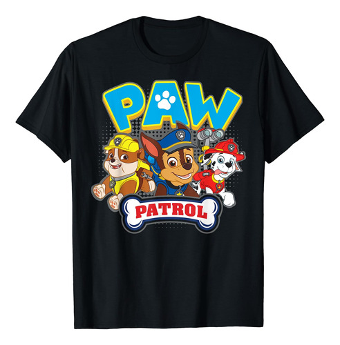 Playera Del Grupo Paw Patrol (chase, Marshall, Rubble)
