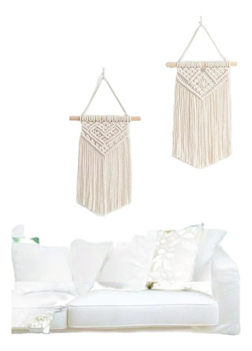 Tapiz Macrame X 2 Decoracion Living Wallhanging Interior