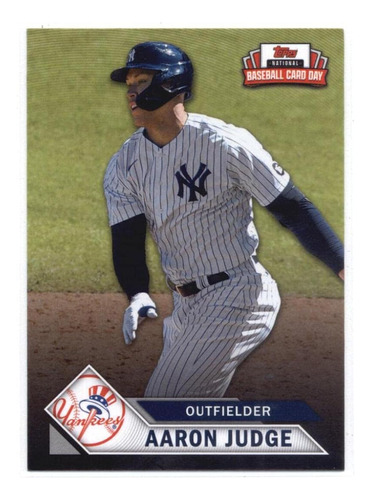 2021 Tarjeta Nacional De Béisbol Topps Día 19 Aaron Judge Nm