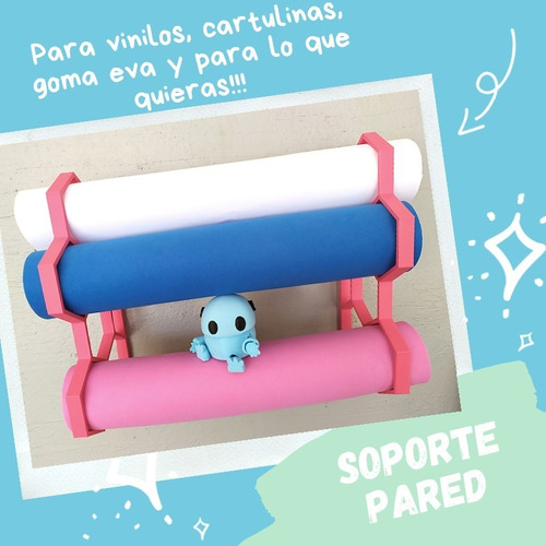Imagen 2 de 5 de Soporte De Pared Para Vinilo, Goma Eva, Cartulina/scrapbook