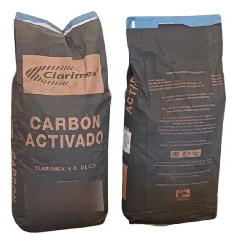 Carbón Activado Concha De Coco Costal 25 Kg Clarimex 2 Ft