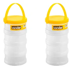 Comprar Kit 2 Potes Organizador Multiuso C/ 4 Partes Tampa Vonder no Mercado Livre