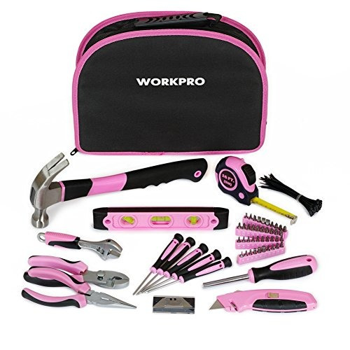 Workpro - Juego De Herramientas Rosa De 103 Piezas Con Funda