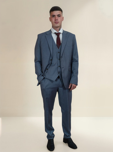 Traje 3 Piezas Importado Chaleco Pantalon Saco-import Style
