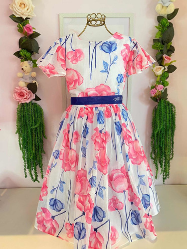 Vestido De Festa Floral Branco Petit Cherie Sea Wish 21434