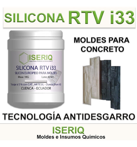 Imagen 3 de 3 de Caucho De Silicona I33 Para Moldes - Tecnología Antidesgarro