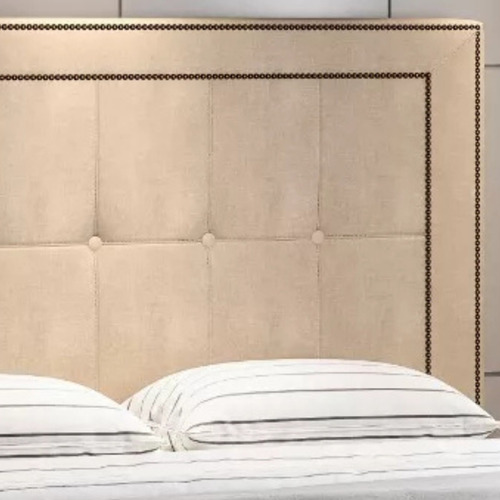 Cabeceira Cama Box Solteiro 0,98 Nápole Veludo Bege Claro