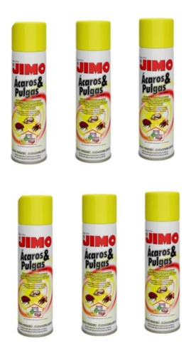 Jimo  Ácaros E Pulgas 300ml - Kit C/6