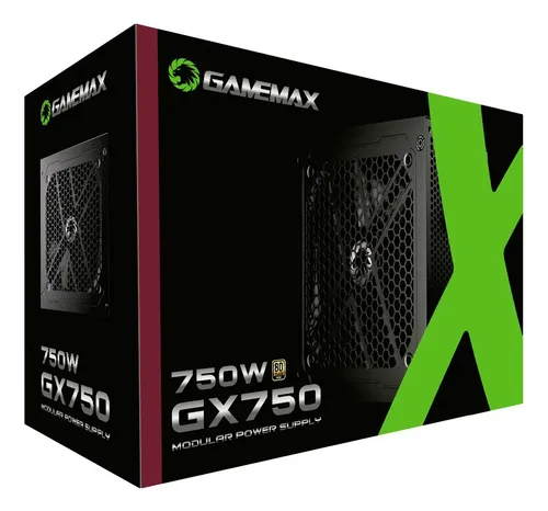 Gamemax GX-Serie GX-750 fonte 750W 80 plus gold pfc ativo core preta full modular