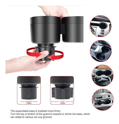 Adaptador De Portavasos De Coche, Expansor De Portavasos De