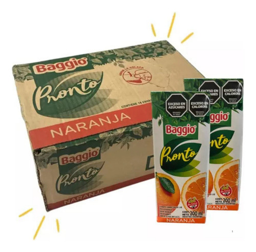 Jugo Baggio Pronto Naranja Caja X 18 Un De 200ml