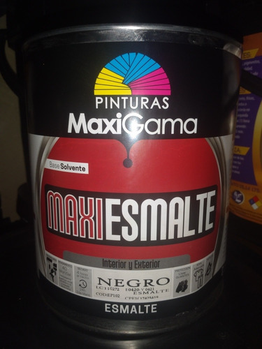 Pintura  Esmalte Aceite Maxi Gama Galón  Negro 