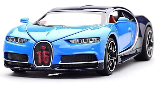 Bugatti Chiron T Escala 1/32 Luces Y Sonido Mide 14 Cm Largo