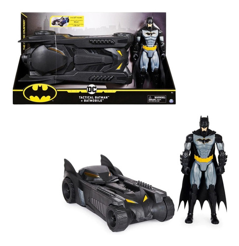 Pack Tactical Batman + Batmobile Figura The Caped Crusader