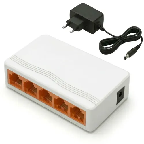 Switch 5 Portas Rj45 1000 Mbps Gigabit de Rede Plug And Play - foto 1