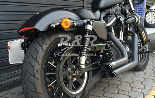 Pisca Seta Led Harley 883 1200 Iron Sportster Preto - Par