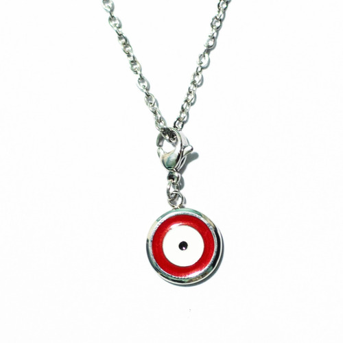 Collar Ojo Protector - Ojo Turco Rojo 100% Acero Quirúrgico