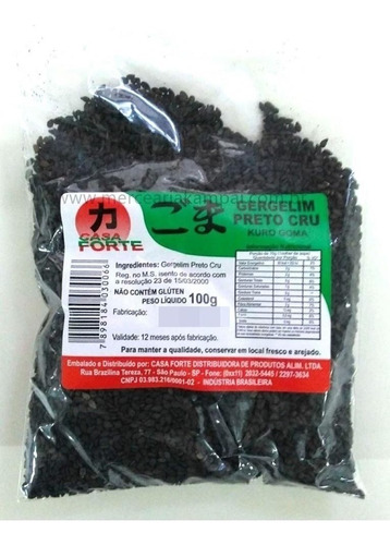 Gergelim Preto Crú - Casa Forte 100g