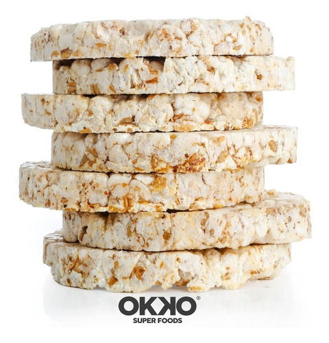 Imagen 3 de 6 de Rice Cakes Galletas De Arroz Integral Sin Gluten 140g Okko