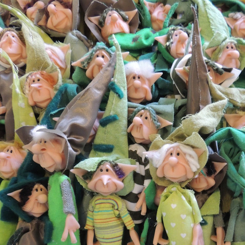 Imagen 10 de 10 de Duende Articulado. Se Paran Solos! (15cm. Sin Medir Gorro!)