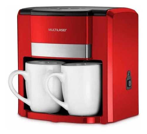 Cafetera Eléctrica Negra Multilaser Con 2 Tazas De Regalo