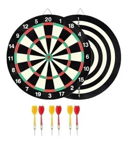 Tablero De Dardos 2por 1 (42cm). Tiro Al Blanco.