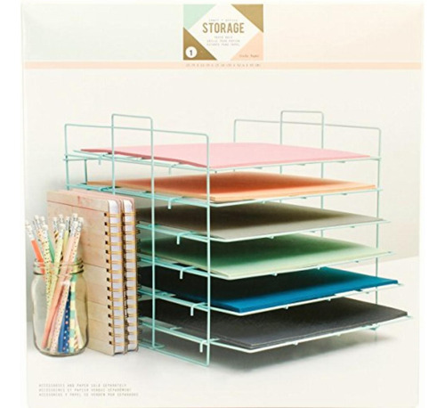 American Crafts 375798 paper Rack Crate Paper Desktop