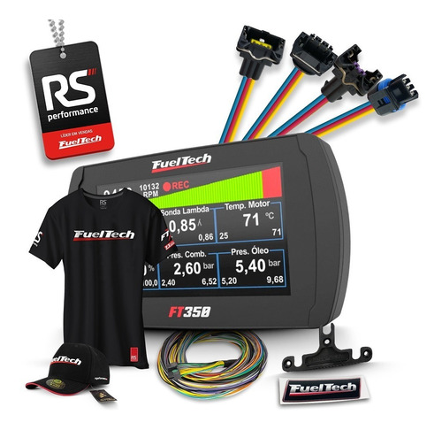 Fueltech Ft350 3m + Kit 9 Chicotes Vw 4 Bicos + Brindes