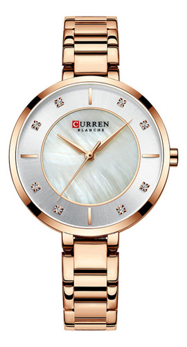 Reloj Para Mujer Curren Krec6120 Krec6120 Oro Rosa
