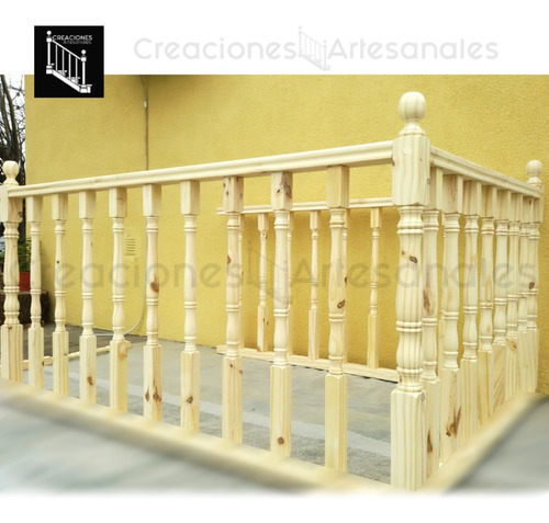 Baranda Balaustres De Escalera Balcones Madera Pino Diseños