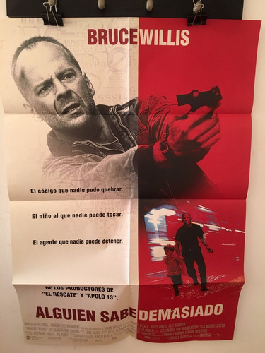Afiche De Cine - Alguien Sabe Demasiado - Bruce Willis