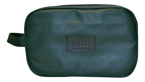 Imagen 2 de 3 de Portacosmeticos Neceser Organizador Bandolera Verde Ecocuero