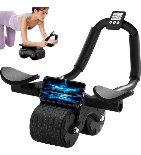 Rueda Abdominal Asistida Con Soporte Para Codos Y Celular