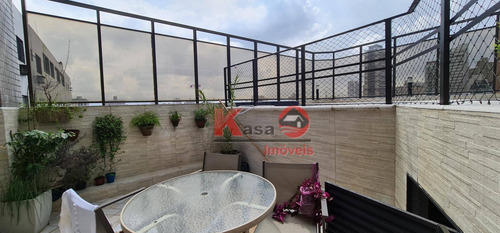 Cobertura Com 4 Dormitórios À Venda, 258 M² Por R$ 1.580.000,00 - Boqueirão - Santos/sp - Co0223