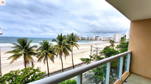 Imagem 3 de 23 de Guarujá-praia Das Pitangueiras - Frente Total Para O Mar - 4 Dormitórios - 02 Vagas - Ap3053 - 34709696