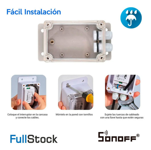 Carcaza Impermeable Ip66 Compatible Con Equipos Sonoff