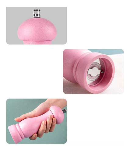 3 Molinillo Manual De Pimienta O Sal, Agitador De Rosado