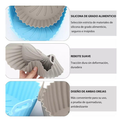 Bandeja Molde Silicona Freidora De Aire Airfrayer Redonda Según Stock
