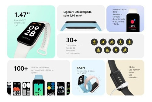 Imagen 7 de 7 de Reloj Smartwatch Xiaomi Redmi Smart Band 2 Global Negro Negro