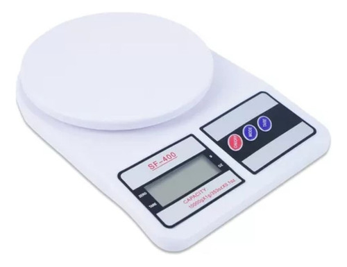 Balanza gramera de cocina digital SQ Cozinha SF-400 pesa hasta 7kg blanca