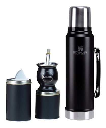 Imagen 1 de 10 de Kit Matero Termo Stanley Original Mate De Acero Termico Madu