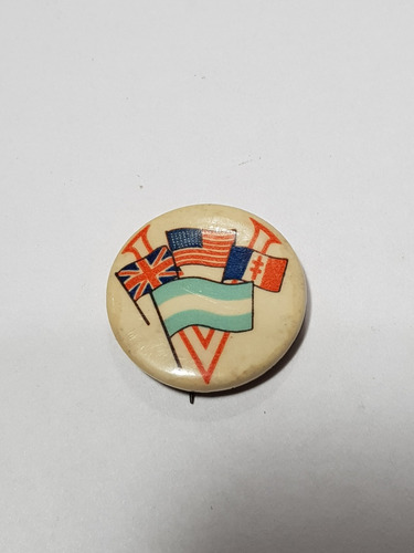 Antiguo Pin Argentina 2da Guerra Victoria Aliada Mag 59297