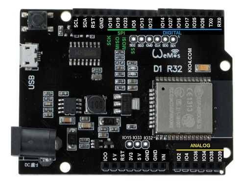 Uno Rduino Esp32 Wemos D1 R32 Wifi Bluetooth 4mb Micro Usb